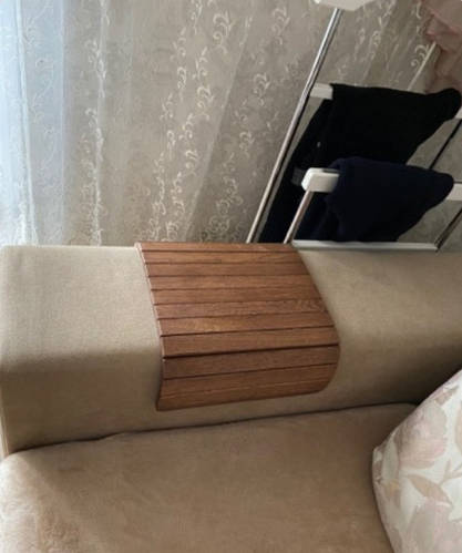 Деревянная накладка, столик, коврик на подлокотник дивана. Деревянный ...