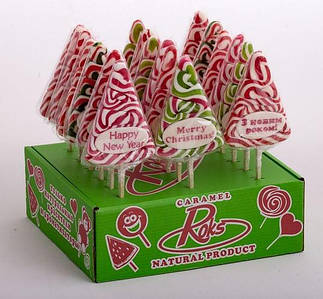 Льодяник на палічці Roks Ялинка 70 грн., 27шт/уп