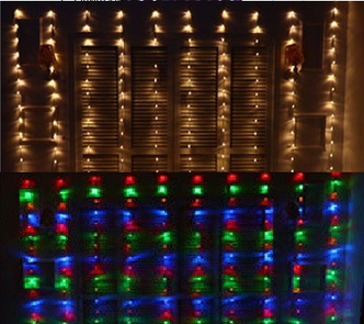 Гірлянда прозорий провід Водоспад Конус 240L 1,5 м*1,5 м колір мультик; 1/50