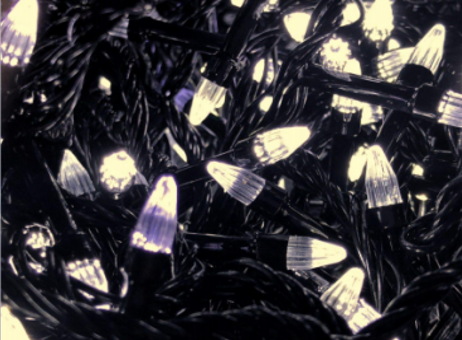 Гірлянда чорний провід "Конус" 500 колір тепло-білий 20м; (К-500ТБ)1/50, фото 1