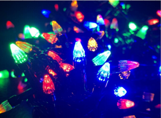 Гірлянда чорний провід "Конус" 400 колір мульті 17м;(К-400М)1/50