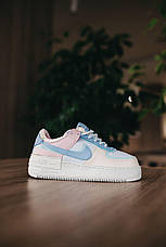 Дитячі кросівки Nike Air Force 1 Low Shadow White Glacier Blue Ghost K0015, фото 6