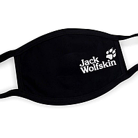 Двухслойная маска Jack Wolfskin хлопковая трикотажная Многоразовая маска на резинках принт Джэк Волфскин