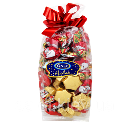 Цукерки шоколадні набір асорті новорічний Only Pralines (Праліне), 500 г, Австрія,