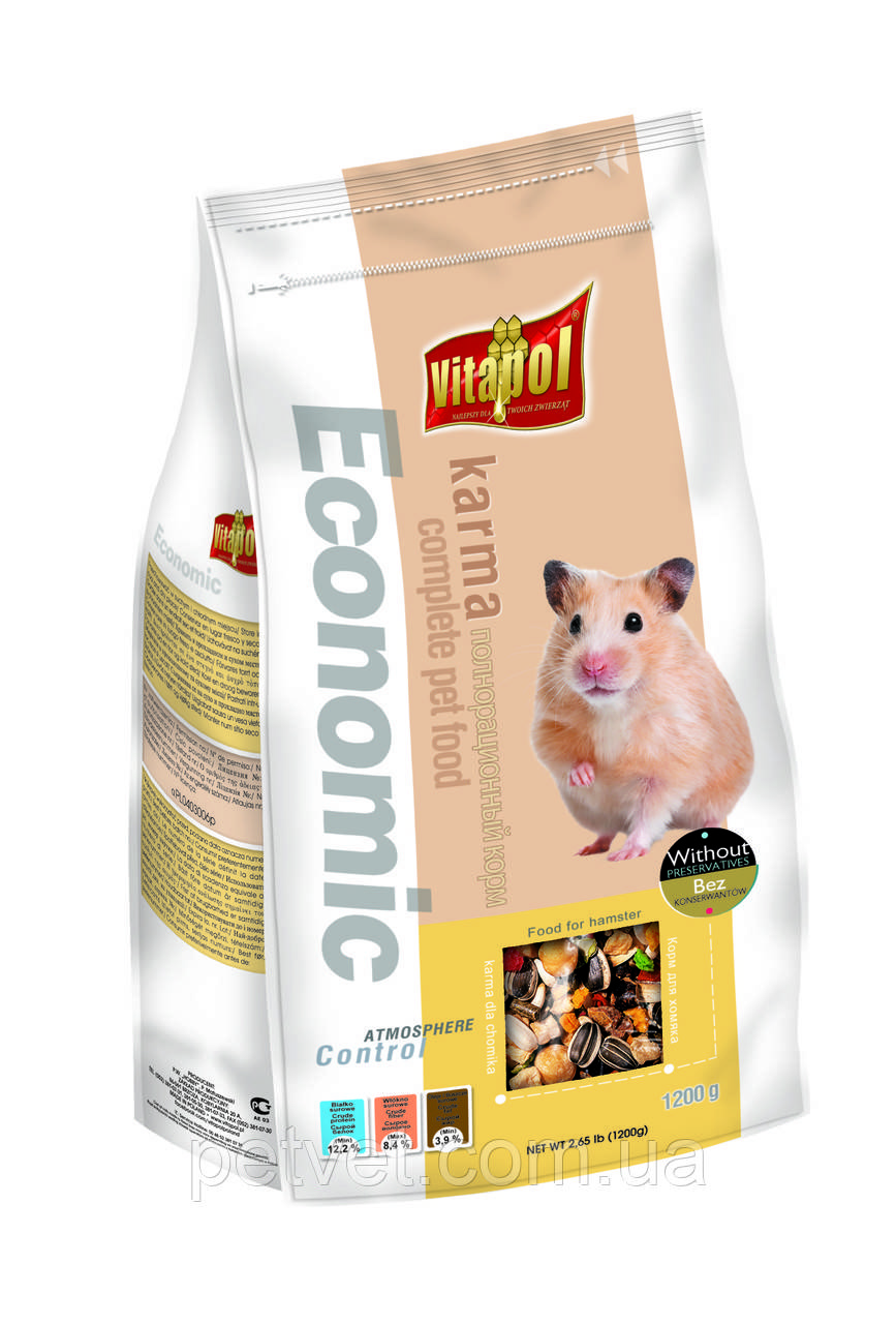 Корм для хомяков Vitapol Economic, 1.2 кг. купить в Киеве, Днепре ...