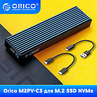 Зовнішня кишеня Orico M2PV-C3 для M.2 SSD NVMe (PCIe) USB 3.1 GEN2 Type-C, Чорний