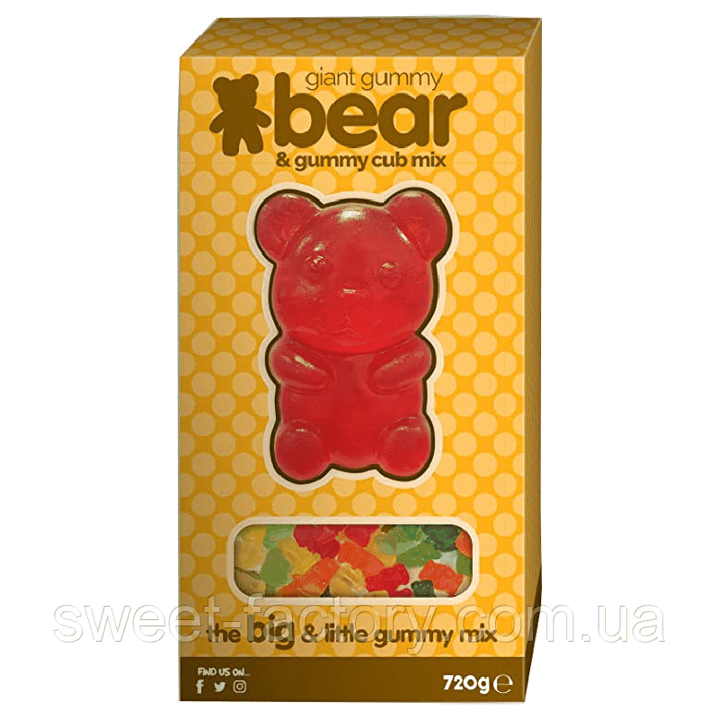 Мармелад Giant Gummy Bear&Gummy Cub Mix 720g УЦЕНКА, фото 1