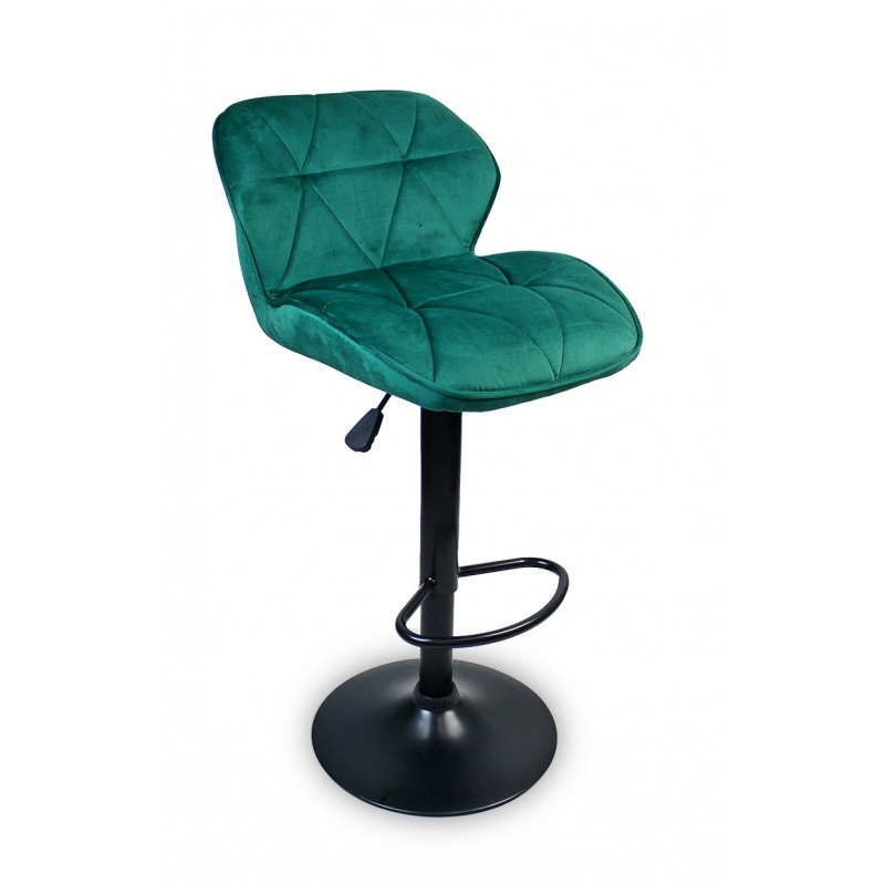 Велюровий барний стілець Hoker SEVILA VELVET Just Sit. Колір зелений.