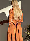 Жіноче вельветове вільного костюма плаття 246 (42-44, 46-48) кольори: цегла, бордо, пудра) СП, фото 3