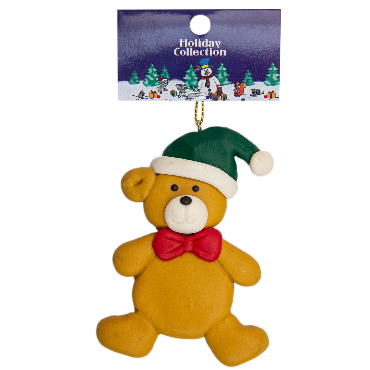 Новорічна ялинкова іграшка - фігурка Ведмідь, 9 см, коричневий, пластик (001361-3), фото 1