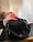 Жіноча замшева сумка Yves Saint Laurent Loulou Puffer Black | Клатч Ів Сен Лоран ЛоуЛоу Пуффер Чорний, фото 2