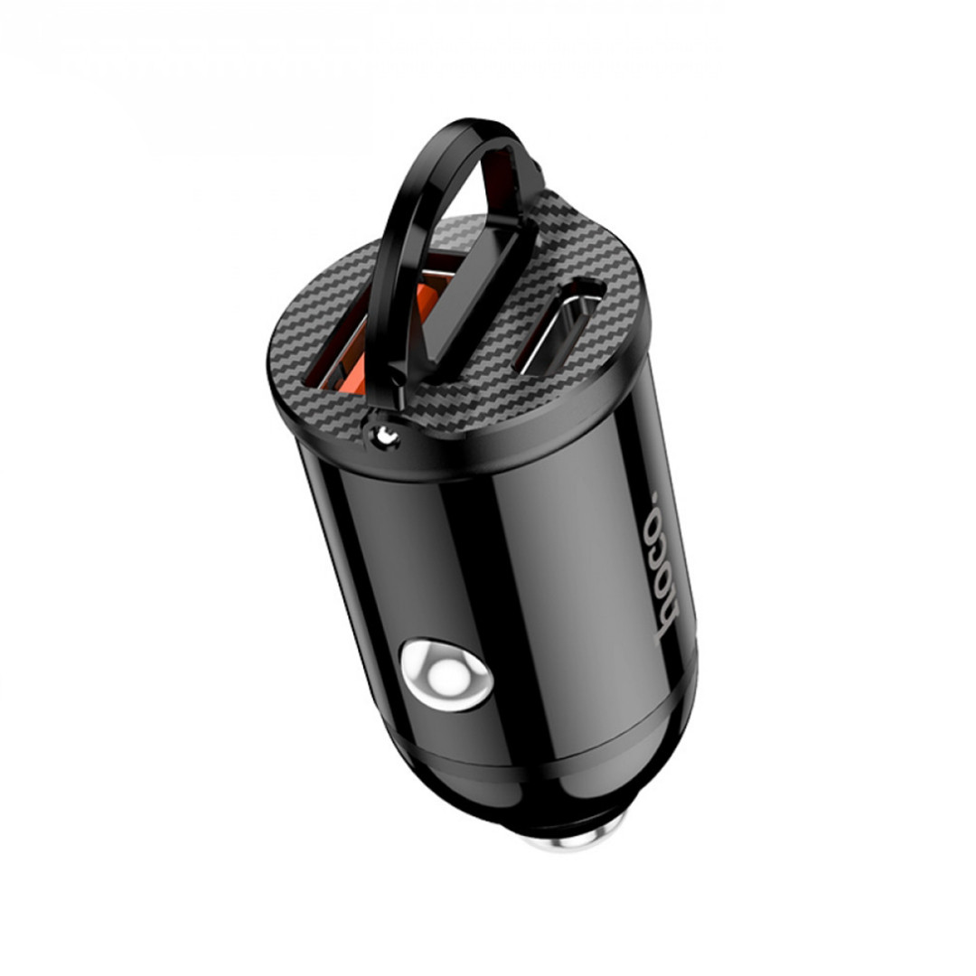 Автомобільний зарядний пристрій Hoco NZ2 | PD30W + QC3.0 | USB-A+UCB-C | чорний