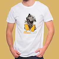 Футболка з принтом "Пивозавр з кухлями пива" Push IT