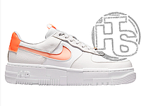 Женские кроссовки Nike Air Force 1 Pixel White Orange DM3036-100