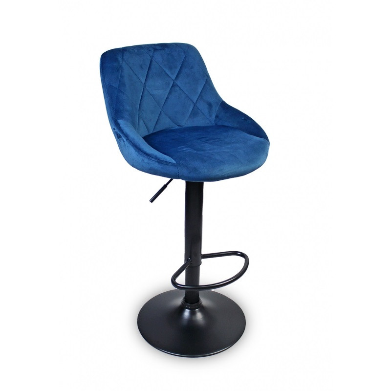 Велюровий барний стілець Hoker TOLEDO VELVET Just Sit. Колір синій.