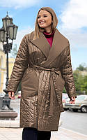 Длинное женское пальто Купер капучино