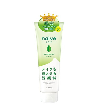 Kracie Naive Makeup Remover Face Wash пінка для вмивання з екстрактом зеленого чаю, 200 г
