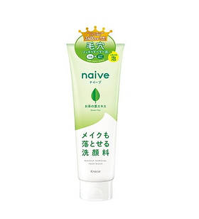 Kracie Naive Makeup Remover Face Wash пінка для вмивання з екстрактом зеленого чаю, 200 г