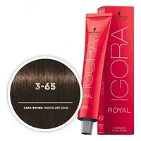 Фарба для волосся Schwarzkopf Igora Royal NEW 3-65 Темний коричневий шоколадний золотистий 60 мл.