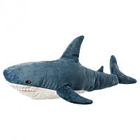 Игрушка подушка обнимашка акула темно синяя IKEA (100 см) krd0205