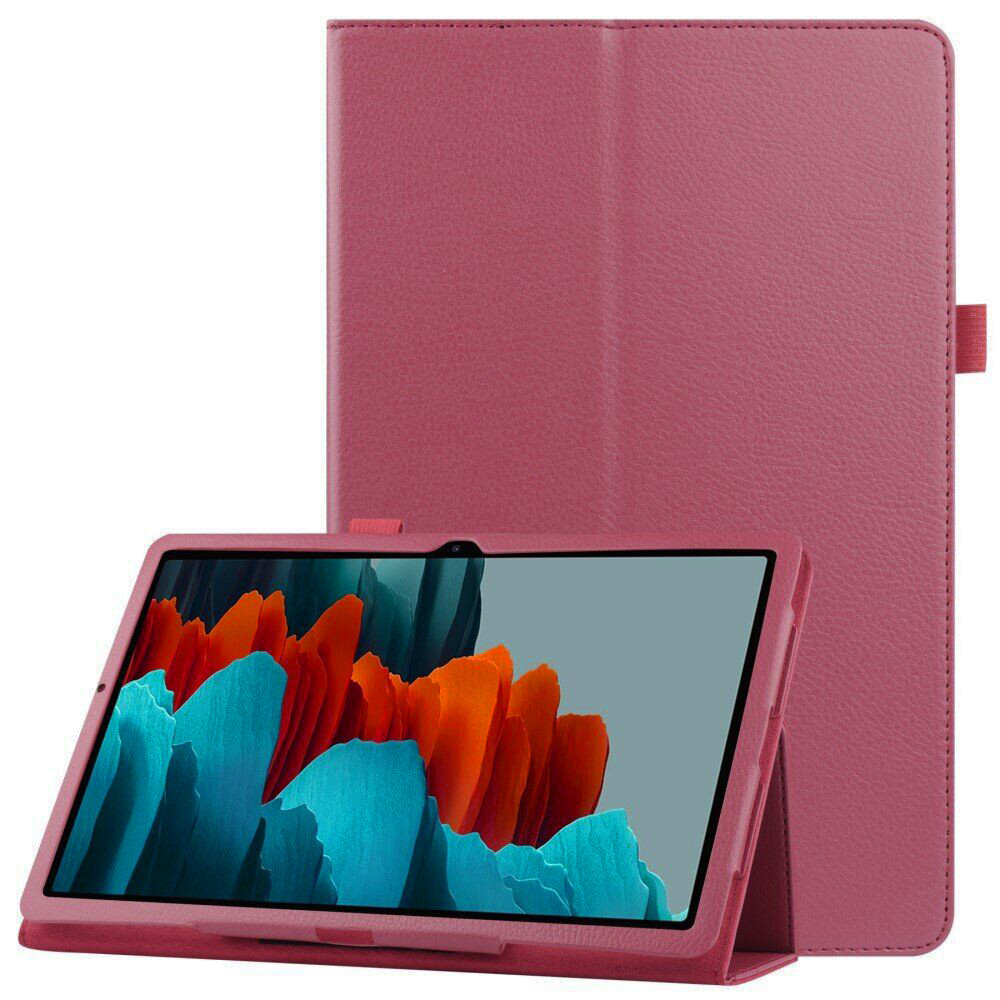 Чохол-книжка Litchi Leather Case для Samsung Galaxy Tab S7 / S8 11.0 (Wake / Sleep) Rose
