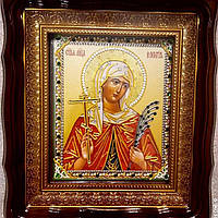 Икона с росписью и камнями Святая мученица Валентина