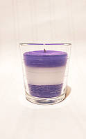 Арома свічка , аромат лаванди, фіолетова свічка , свічка в склянці, ароматизована свічка, хендмейд