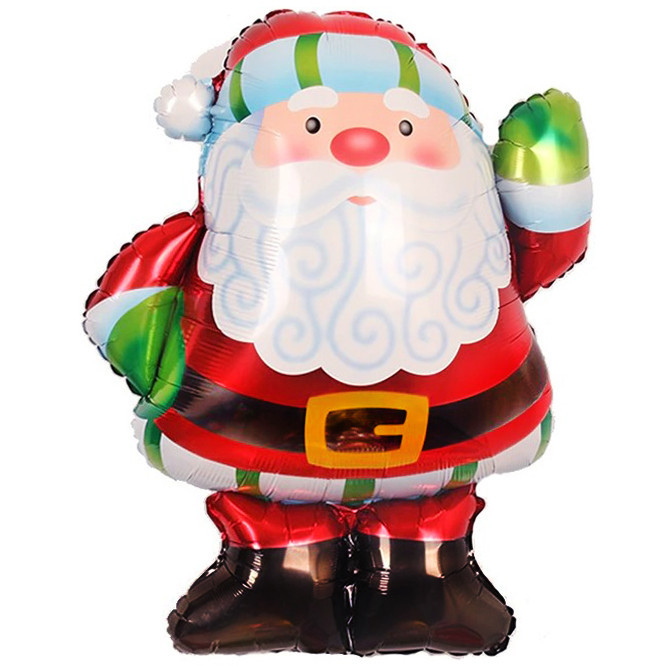 Фольгована куля фігура Дід Мороз 90 см