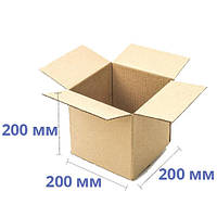 Коробка картонная (200 х 200 х 200), бурая, коробка транспортировочная, коробка для новой почты