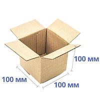 Коробка картонная (100 х 100 х 100), бурая, коробка транспортировочная, коробка для новой почты
