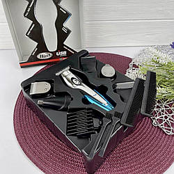 Машинка для стрижки волосся голови, вусів і бороди з підставкою Gemei GM-562 Електрична бритва тример швейер