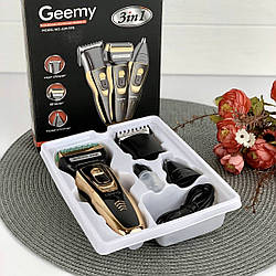 Акумуляторний триммер для стрижки брів, волосся в носі і вухах 3в1 Gemei GM-595 Тример бритва для носа