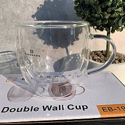 Набір скляних чашок із подвійними стінками 2 штуки 250 мл Edenberg EB-19544