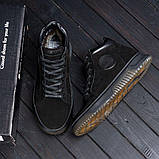 Чорні зимові кросівки черевики шкіряні чоловічі з хутром, фото 3