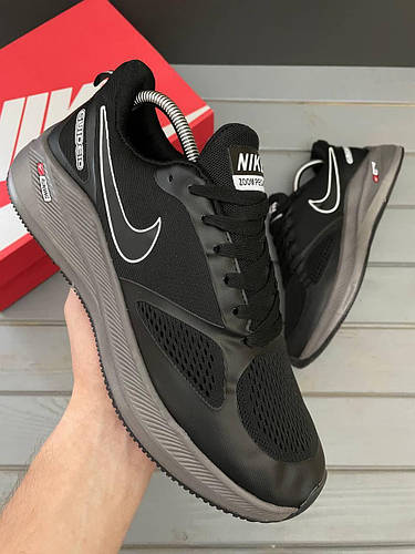 Купить Кроссовки мужские Nike ZOOM Pegasus Найк Зум Черные с серым ...