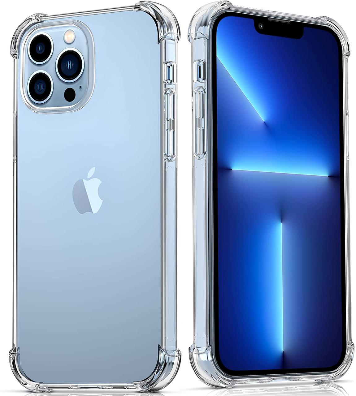 Протиударний чохол із посиленими кутами для iPhone 12 Pro Max прозорий силіконовий