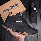 Чорні зимові черевики шкіряні чоловічі reebok з хутром, фото 3