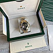 Годинник наручний Rolex Cosmograph Daytona Gold-Black преміального AAA класу, фото 10