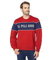 Толстовка U.S. POLO Long Sleeve Crew Neck Sweatshirt Barn Red, оригінал. Доставка від 14 днів