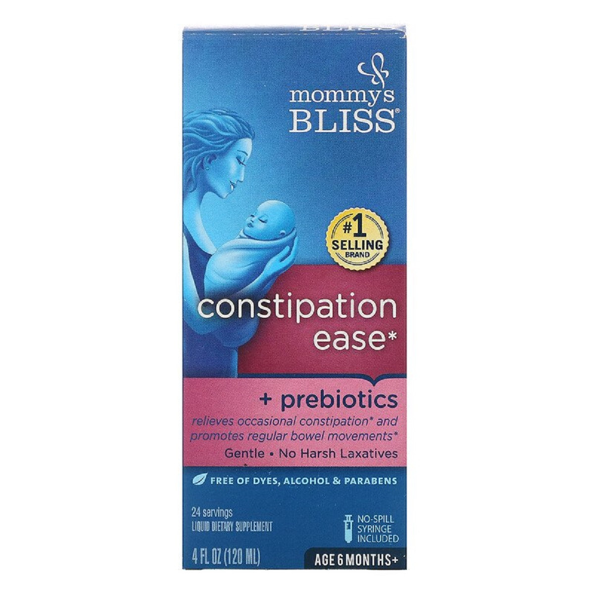 УЧЕНКА Дитячий засіб проти закрепу, Baby, Constipation Ease, Mommy's Bliss, 120 мл (м'ята коробка)