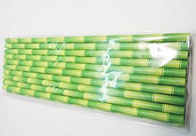 Трубочка для напоїв паперова "Зелений бамбук" 20шт