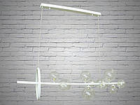 Унікальна люстра-підвіс Loft з LED-підсвіткою, на 10 ламп, колір білий 1947-10WH-LS