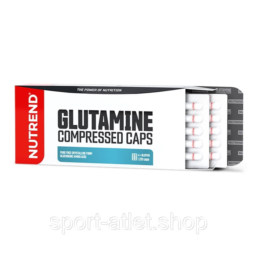 Амінокислота Nutrend Glutamin Compressed, 120 капсул, фото 1