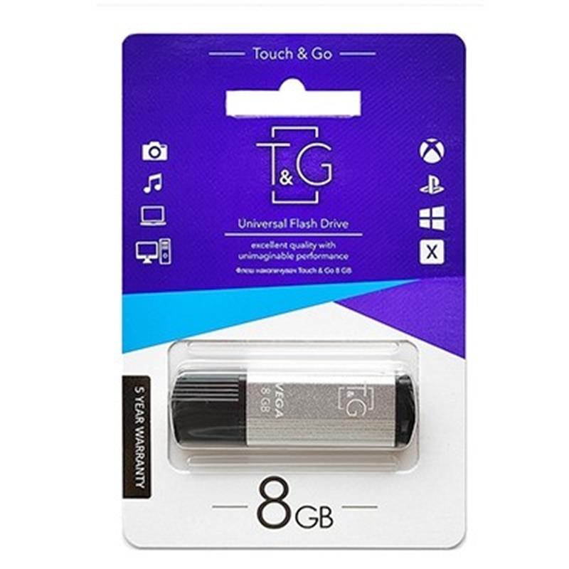 USB 8GB T&G 121 Vega Series Silver (TG121-8GBSL)