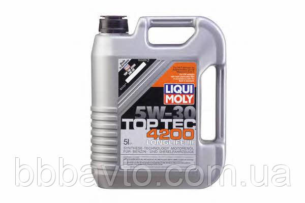 Олія моторна 5W-30 Liqui Moly Top 4200 5W-30, ACEA C2, C3, VW 504/507, 5 л (Пр-во Liqui Moly) 7661