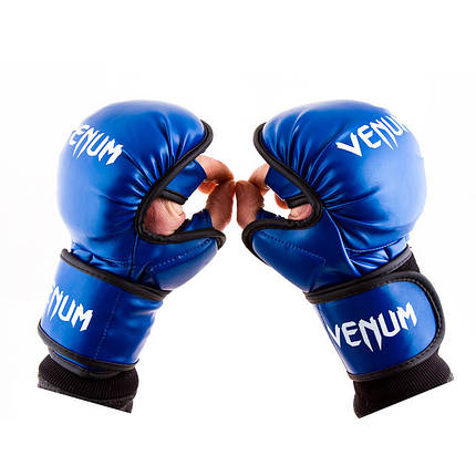 Рукавички для єдиноборств сині Venum MMA, фото 2