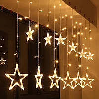 Гірлянда зорепад Star Curtain Lights 138 LED Warm White