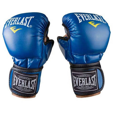 Рукавички для єдиноборств сині Everlast MMA 415 DX розмір S, фото 2
