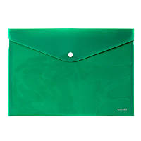 Папка-конверт на кнопці А4 Axent 180мкм фактура глянець, зелена