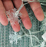 Новорічна гірлянда фігурки сніжинки 3,5 м 20 сніжинок | Гірлянда зі сніжинками | Гірлянда сніжна, фото 4